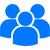 Icon von Damen Symbol in Blau